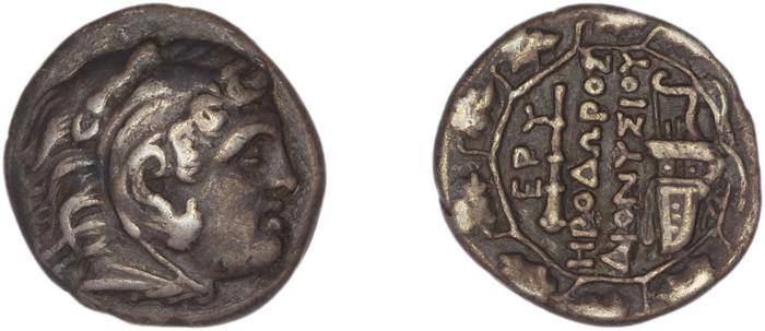 реверс Erythrae Kinns 1980 Period III, AR III