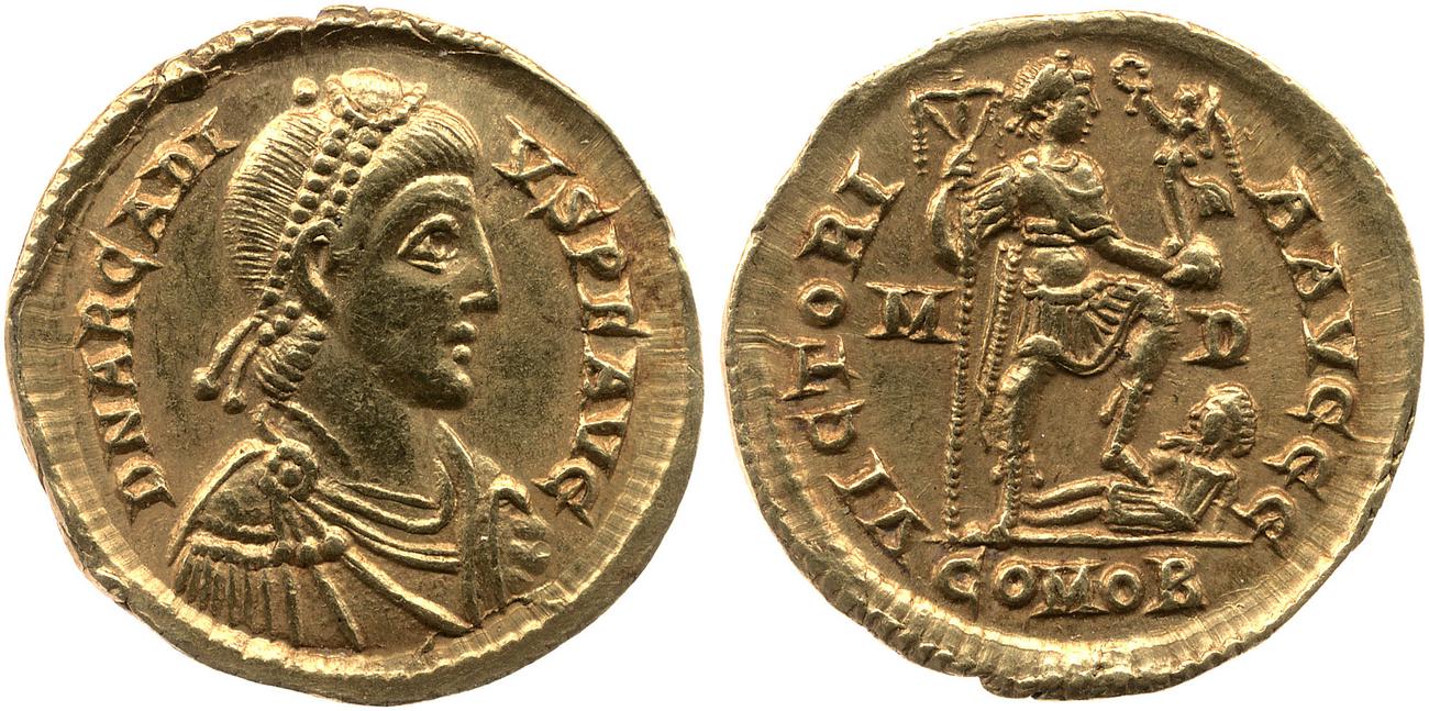 RIC X Honorius 1205, аверс, bm