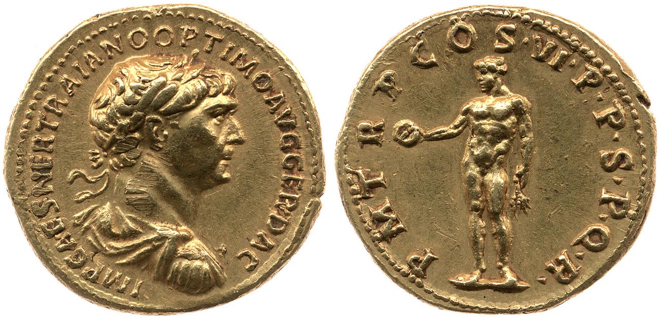 RIC II Trajan 347, аверс, bm