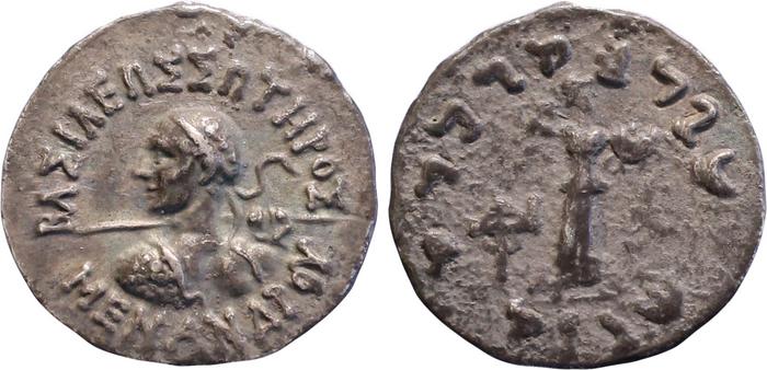 аверс Bactrian and Indo-Greek Coinage Menander I 15.1