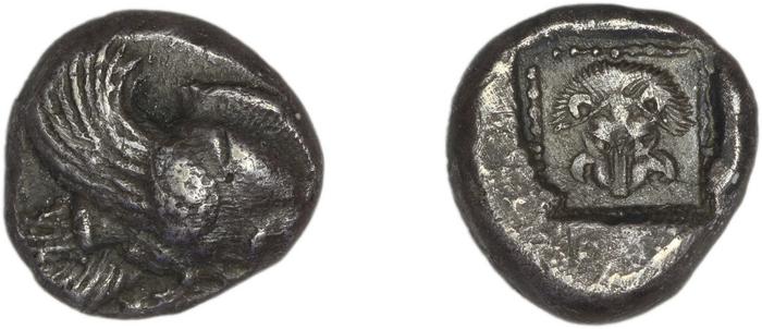 Samos Barron 1966 Lyd-Mil drachms, реверс, bm