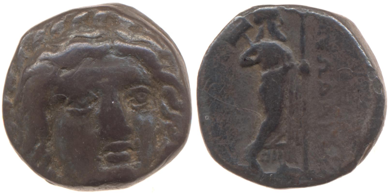 Pixodarus of Caria Halicarnassus Konuk 1998 A1, аверс, Британский музей