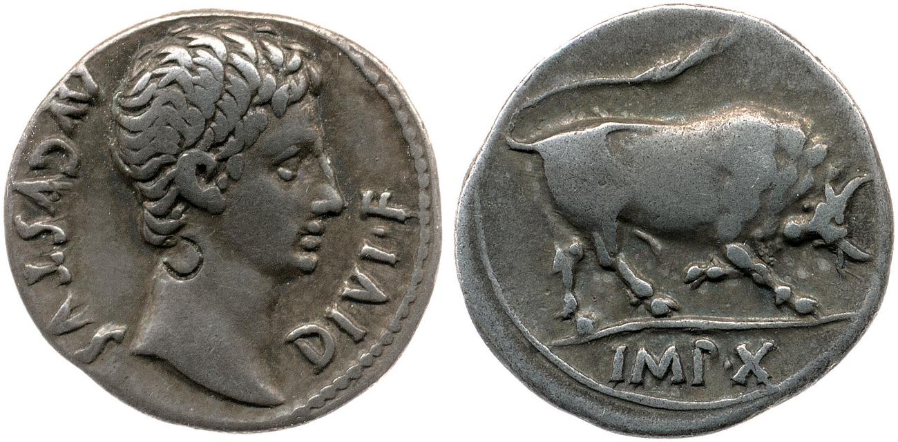 RIC I (second edition) Augustus 167A, аверс, bm