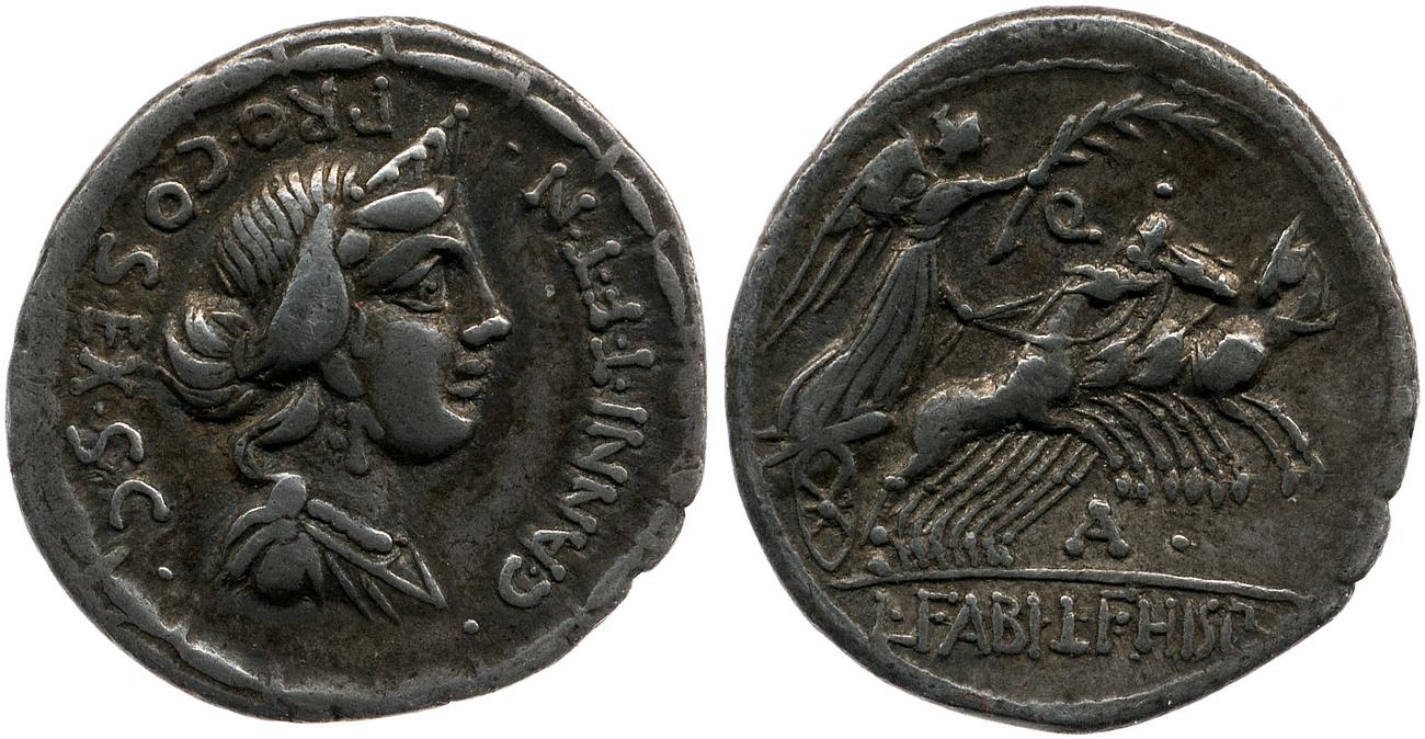 RRC 366/2b, аверс, Британский музей