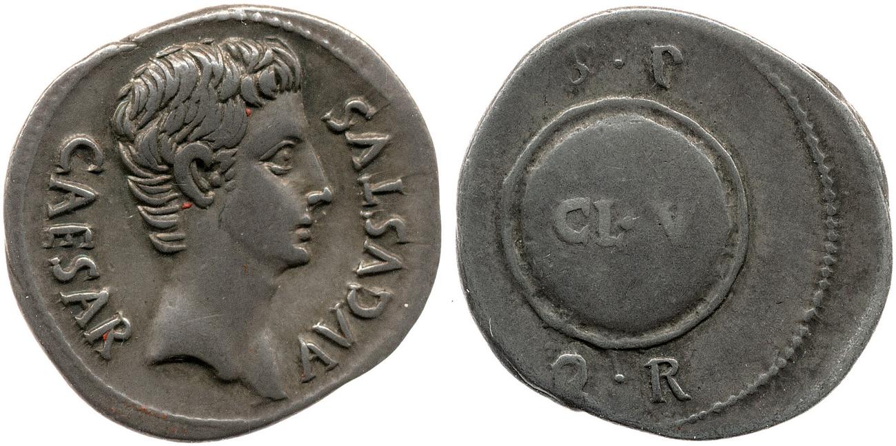RIC I (second edition) Augustus 43A, аверс, bm
