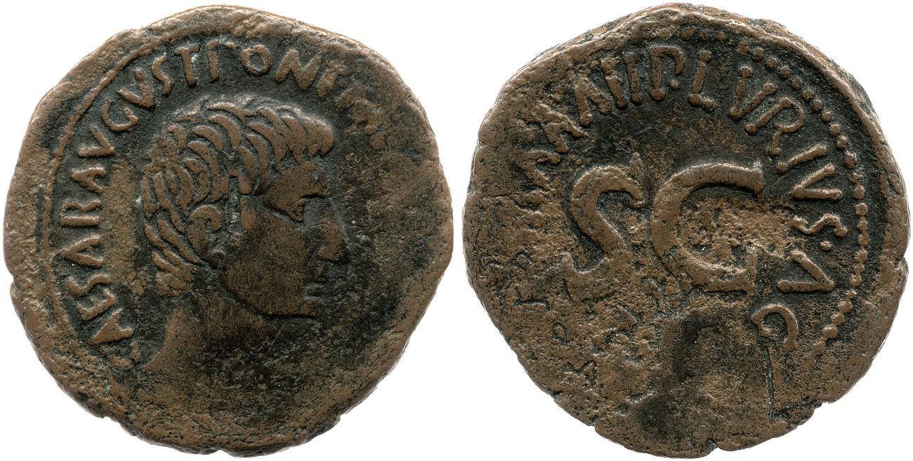 RIC I (second edition) Augustus 427, аверс, bm