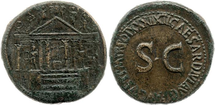 RIC I (second edition) Tiberius 67, реверс, bm