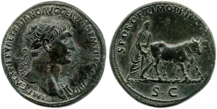 RIC II Trajan 568, реверс, Британский музей