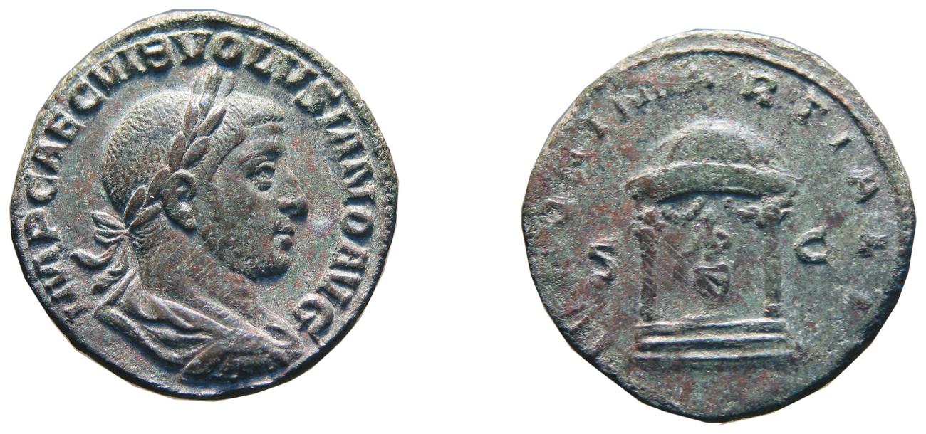 RIC IV Volusian 253A, аверс, bm
