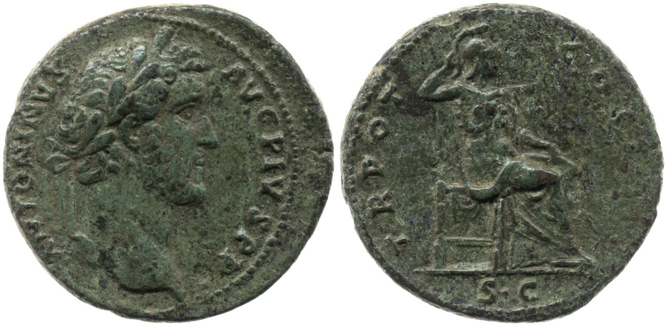 RIC III Antoninus Pius 696, аверс, Британский музей