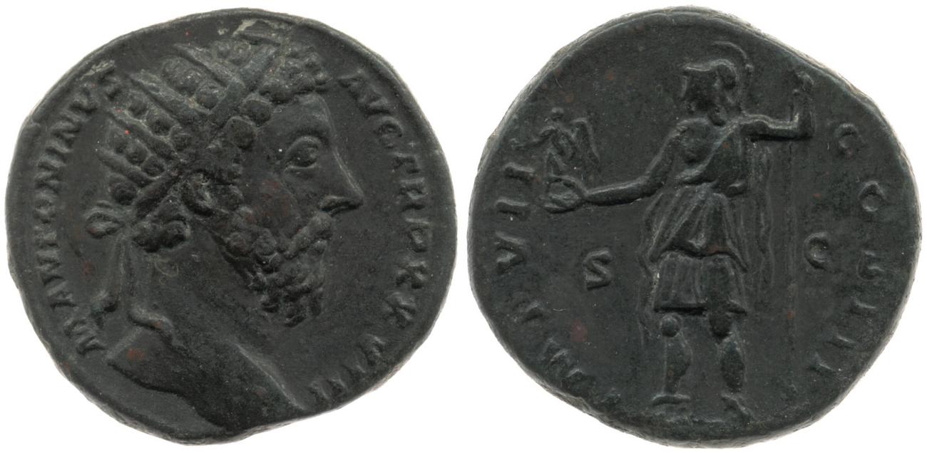 аверс RIC III Marcus Aurelius 1117