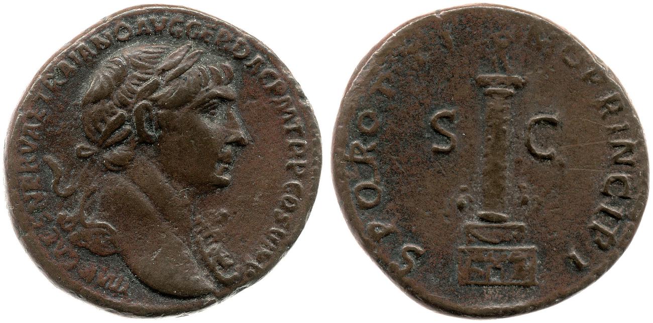 RIC II Trajan 600, аверс, bm