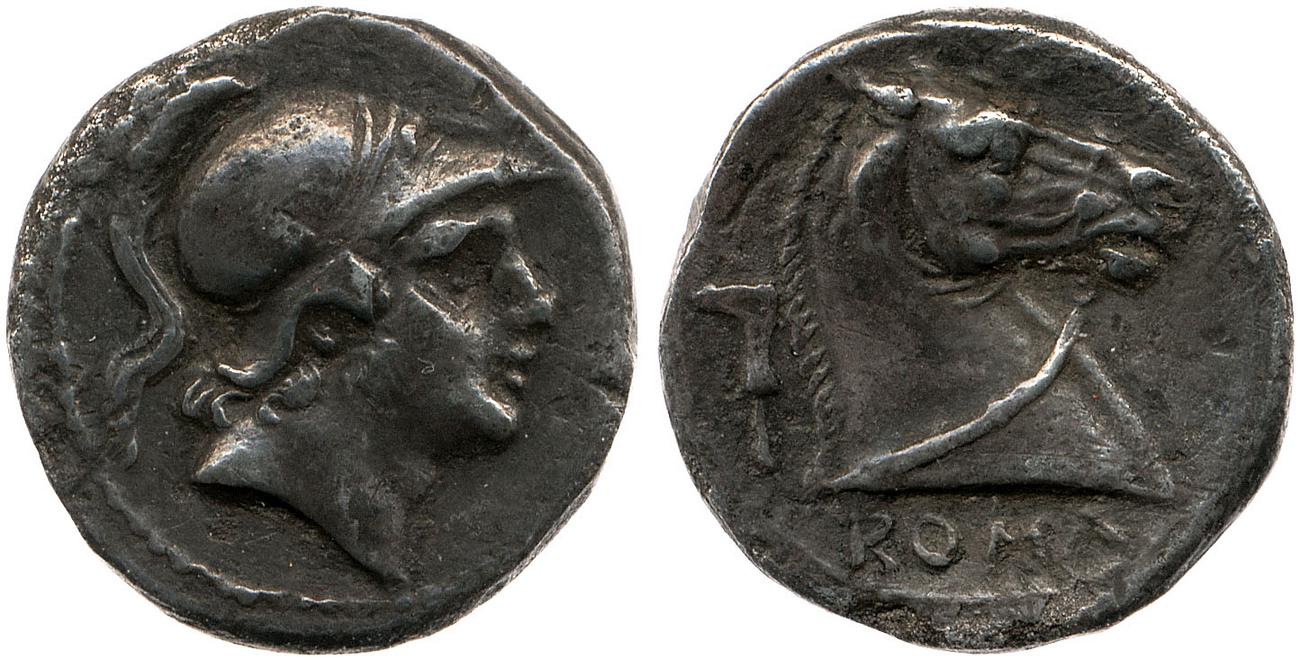 RRC 25/2, аверс, Британский музей