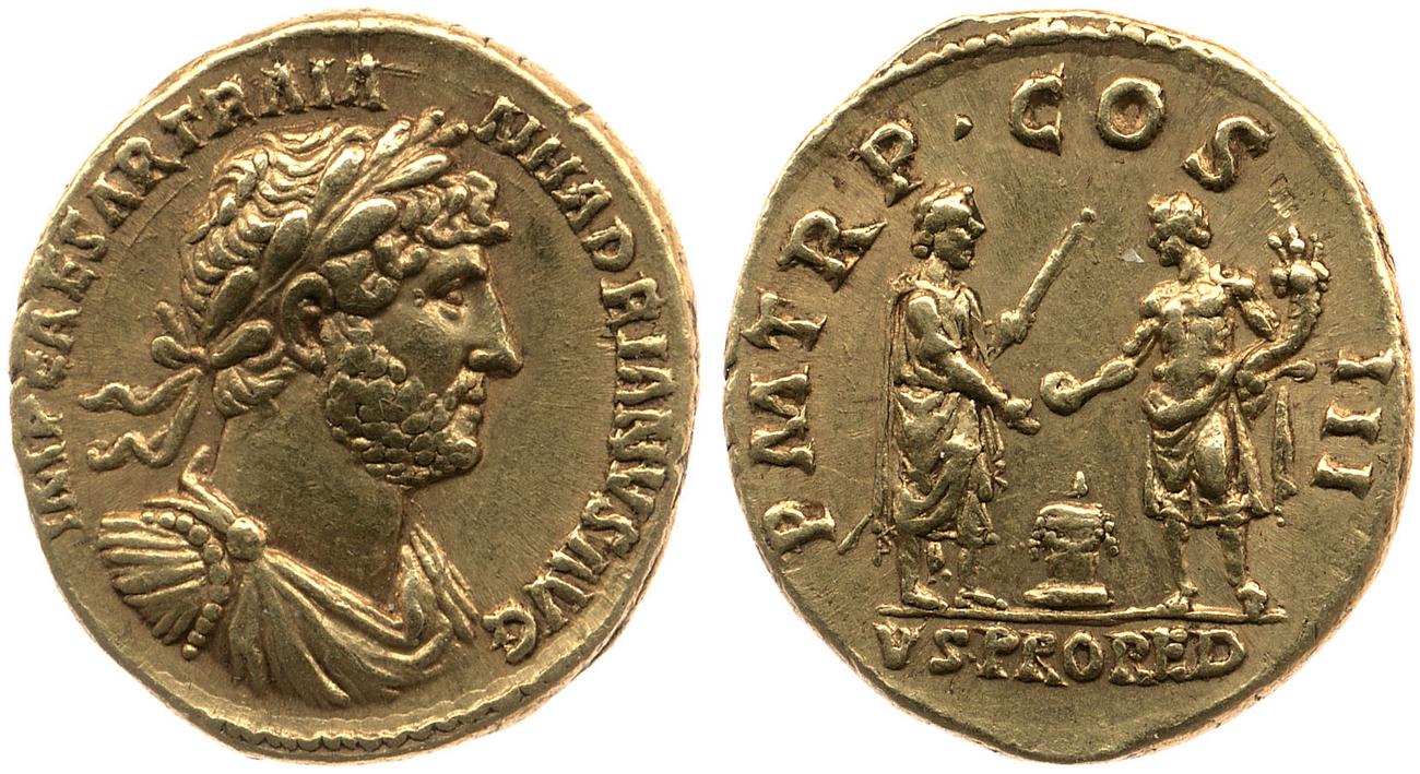аверс RIC II, Part 3 (second edition) Hadrian 381