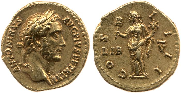 RIC III Antoninus Pius 169A, реверс, Британский музей