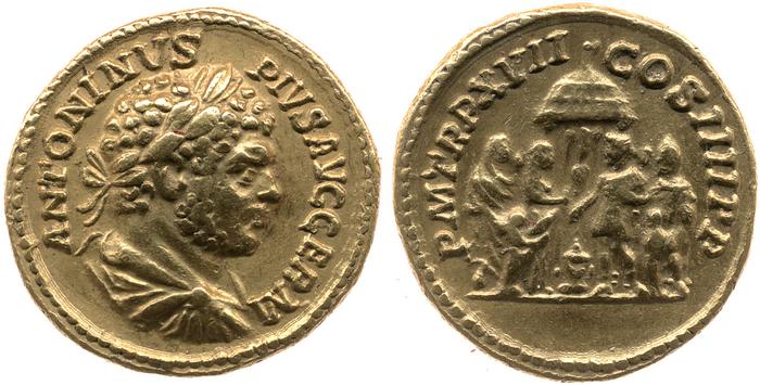 RIC IV Caracalla 249, реверс, Британский музей