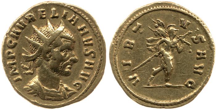 реверс RIC V Aurelian 180