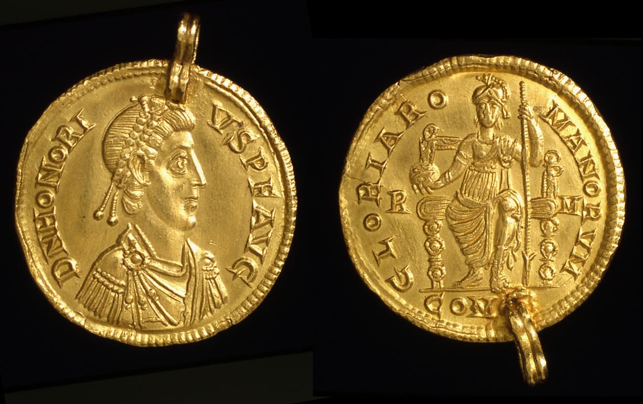 obverse RIC X Honorius 1250