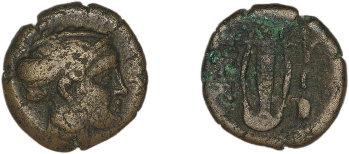 Mytilene Babelon 1910 2252, реверс, bm