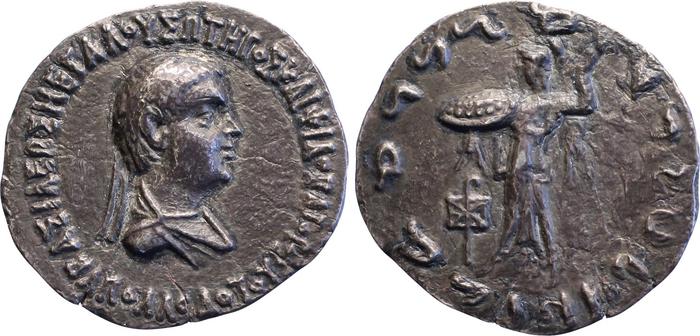 аверс Bactrian and Indo-Greek Coinage Apollodotus II 1.2