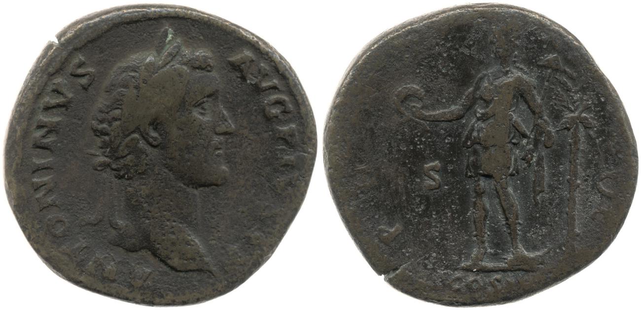 RIC III Antoninus Pius 587, аверс, Британский музей
