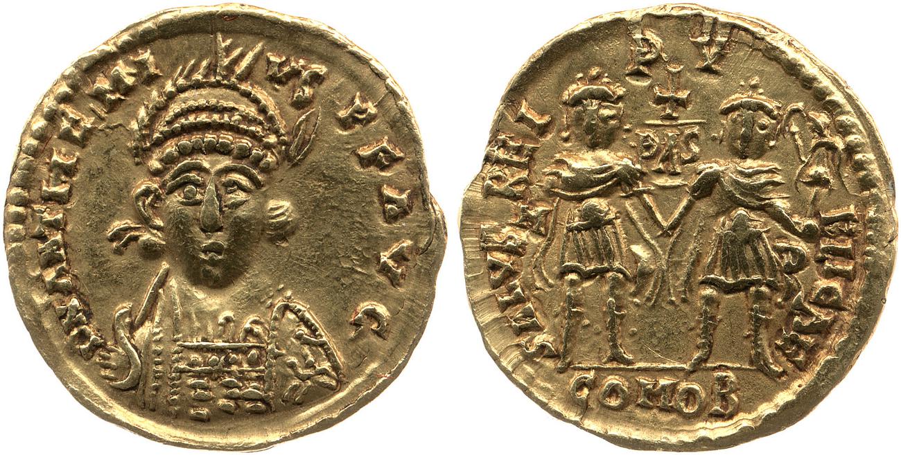аверс RIC X Anthemius 2884