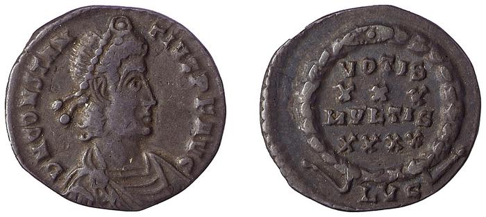 RIC VIII Lugdunum 216, реверс, bm