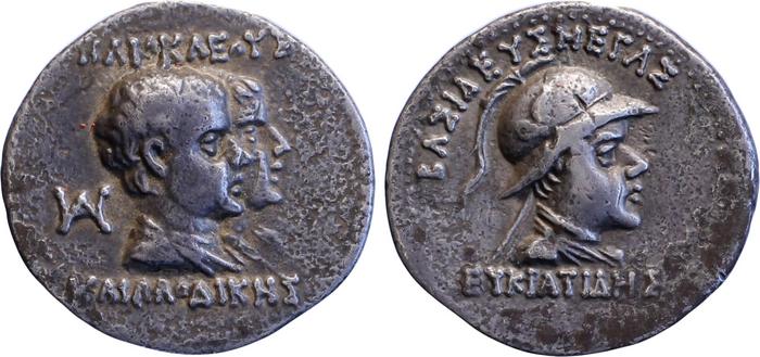 аверс Bactrian and Indo-Greek Coinage Heliocles and Laodice 4.1