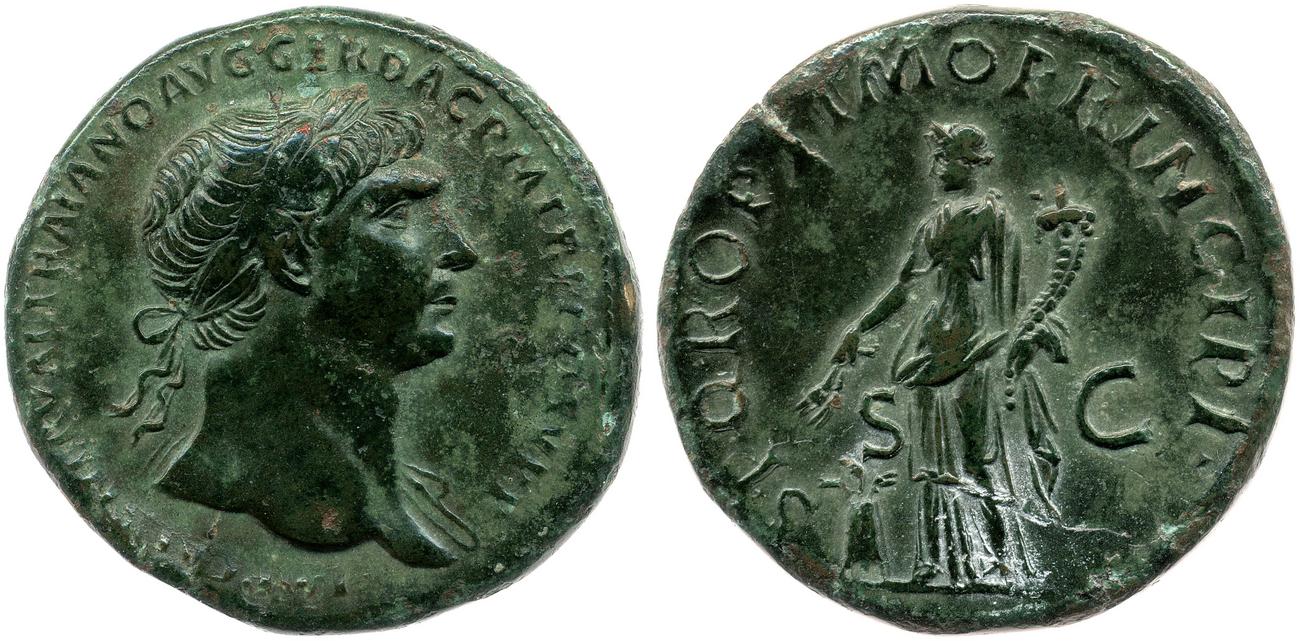 RIC II Trajan 492, аверс, bm