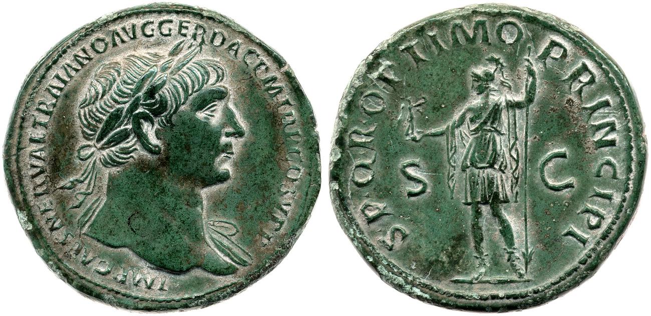 RIC II Trajan 483, аверс, bm
