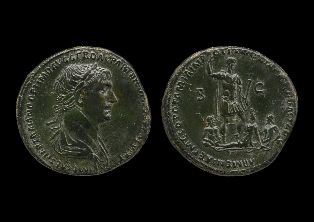 RIC II Trajan 642, аверс, bm