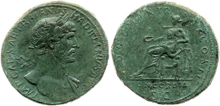 RIC II, Part 3 (second edition) Hadrian 148, реверс, Британский музей
