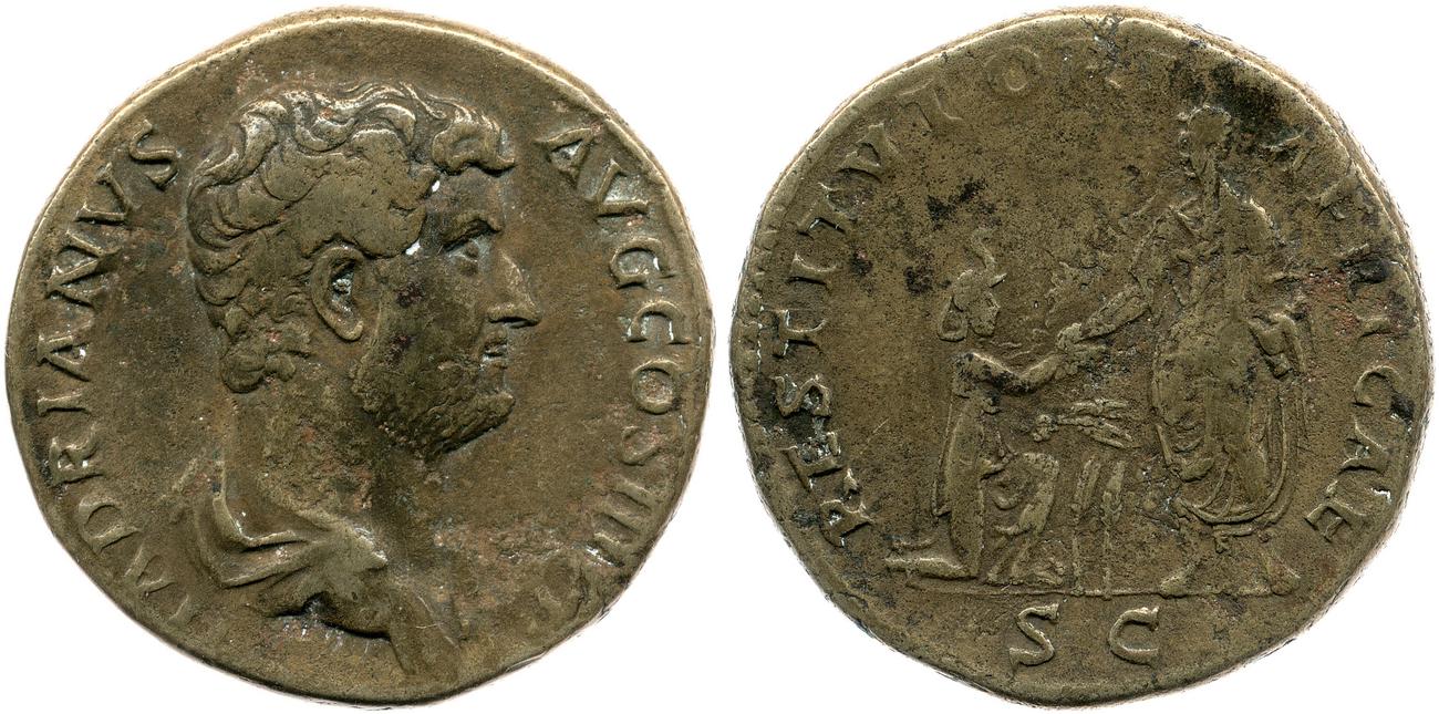 аверс RIC II, Part 3 (second edition) Hadrian 1816