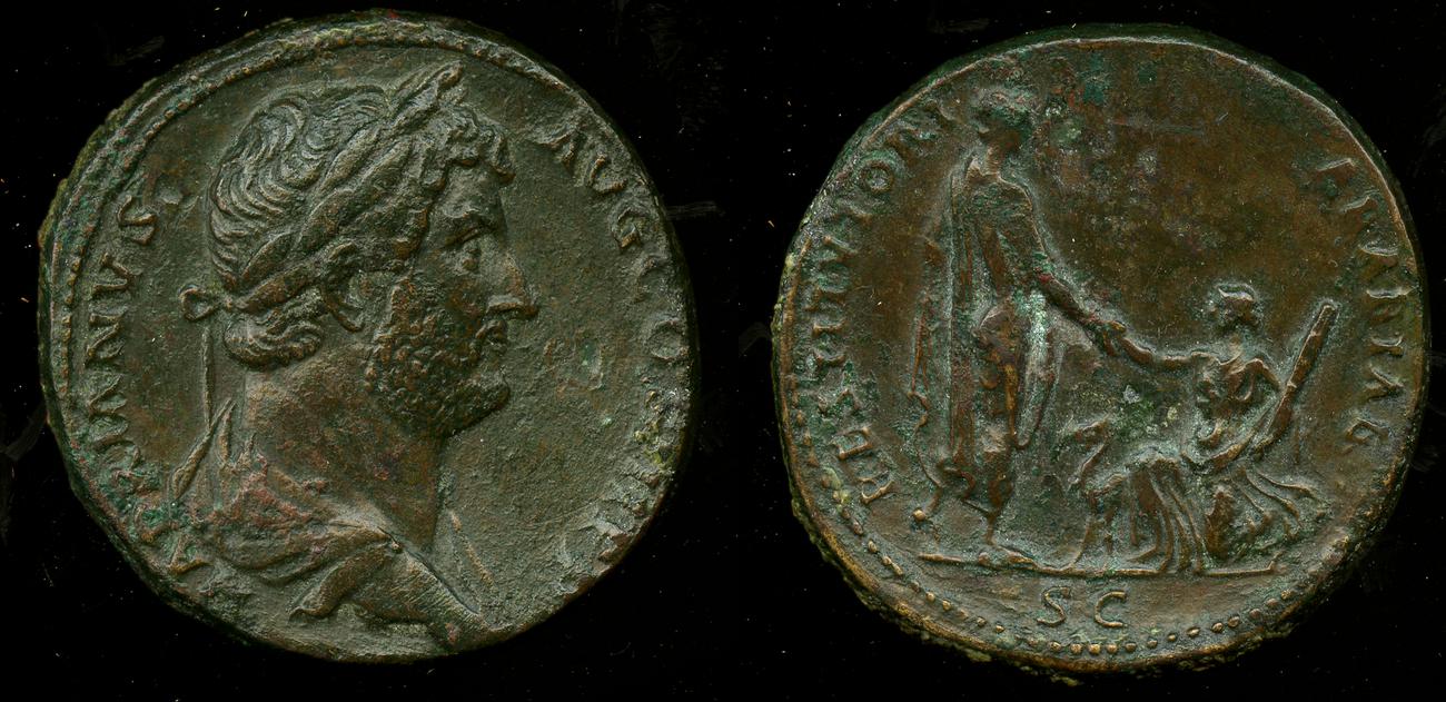 аверс RIC II, Part 3 (second edition) Hadrian 1824