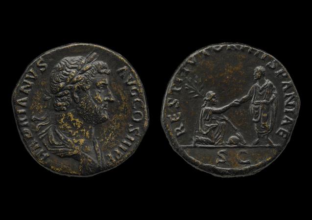 RIC II, Part 3 (second edition) Hadrian 1865, реверс, bm