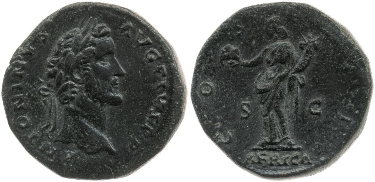 RIC III Antoninus Pius 574, аверс, Британский музей