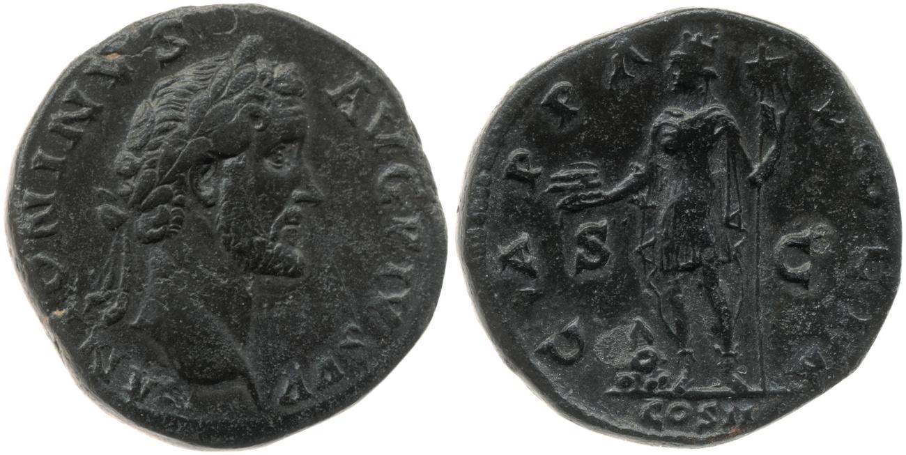 RIC III Antoninus Pius 580, аверс, Британский музей