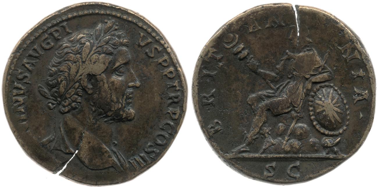 RIC III Antoninus Pius 742, аверс, Британский музей