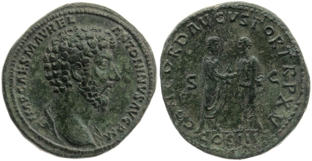 RIC III Marcus Aurelius 795, аверс, Британский музей