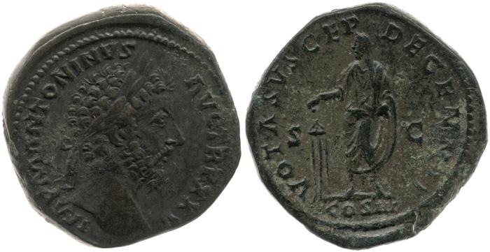реверс RIC III Marcus Aurelius 1017