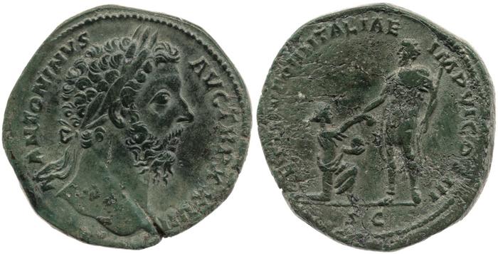 RIC III Marcus Aurelius 1077, реверс, bm