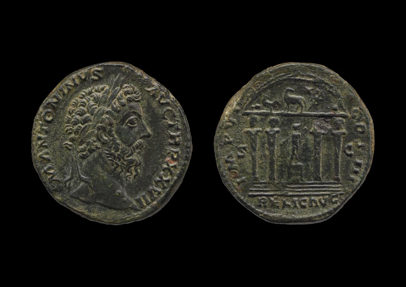 RIC III Marcus Aurelius 1075, аверс, bm