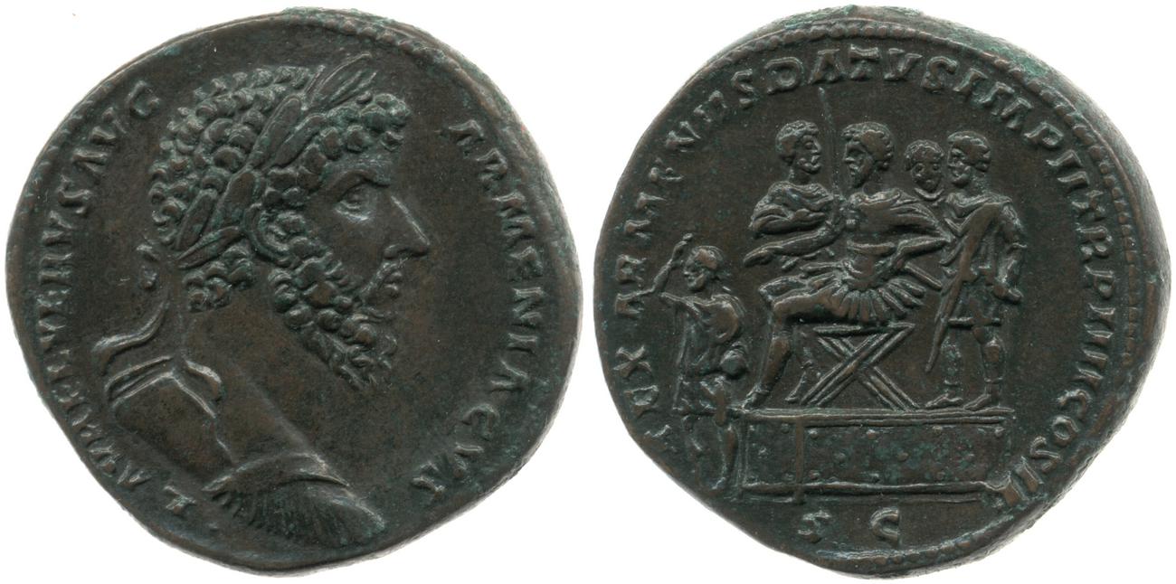 аверс RIC III Marcus Aurelius 1375