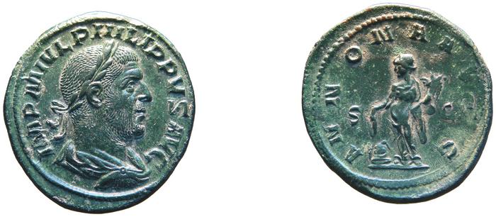 RIC IV Philip I 168A, реверс, bm