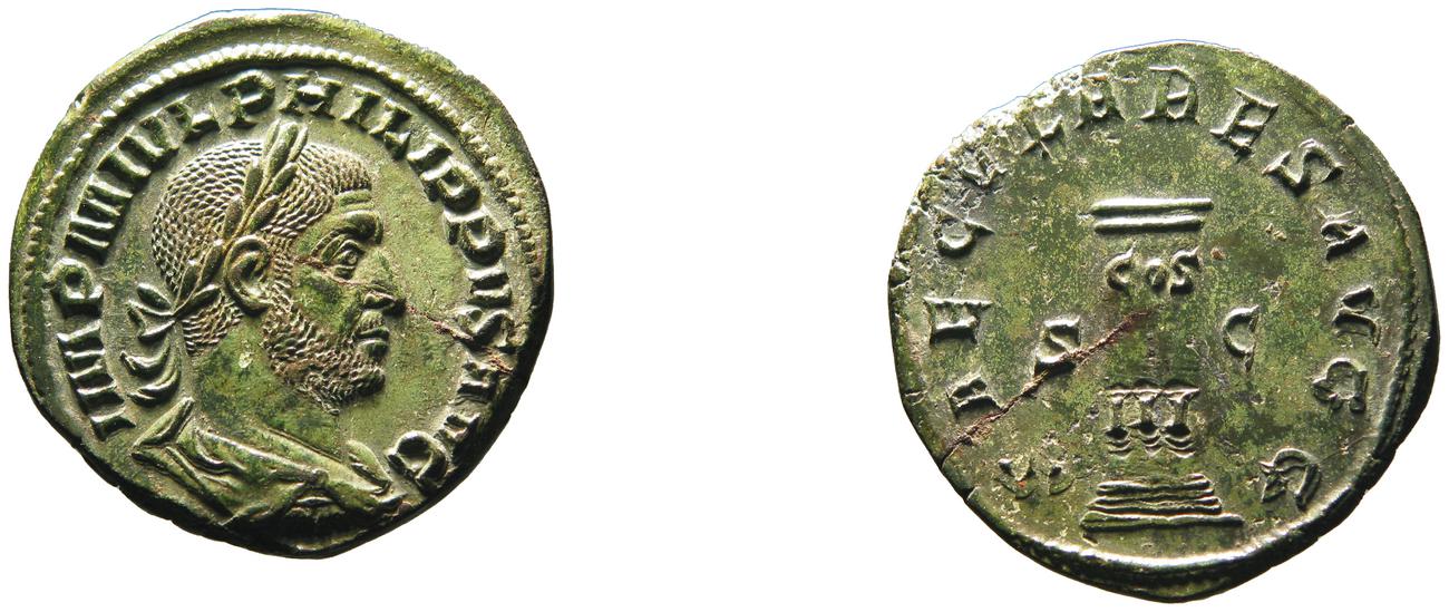 RIC IV Philip I 162A, аверс, Британский музей