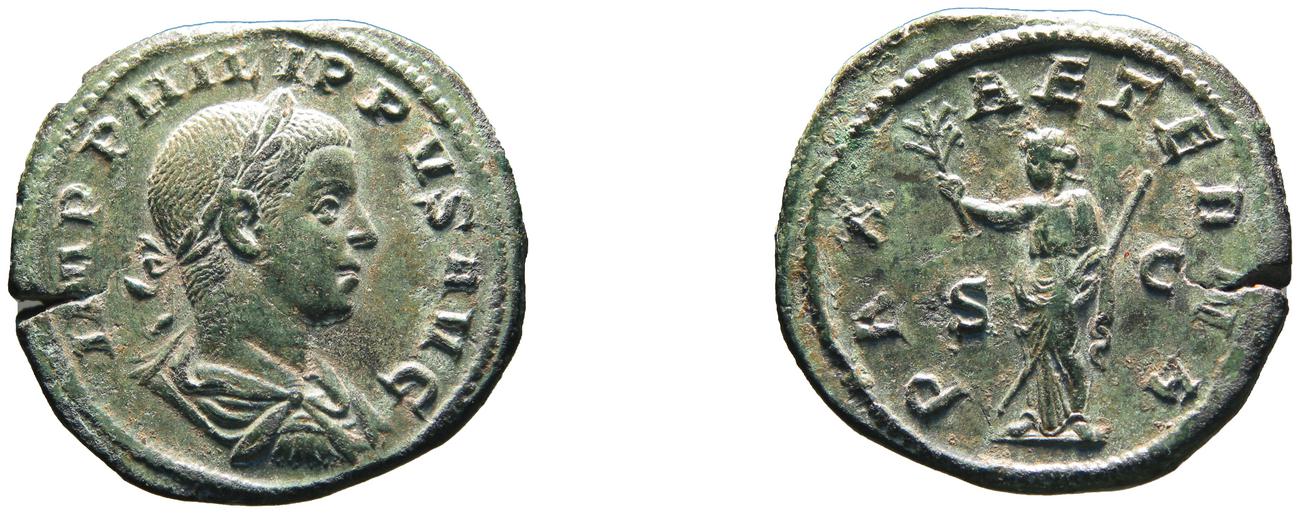 RIC IV Philip I 268C, аверс, Британский музей