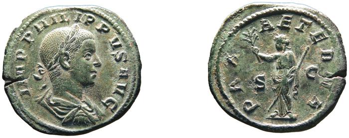 RIC IV Philip I 268C, реверс, Британский музей
