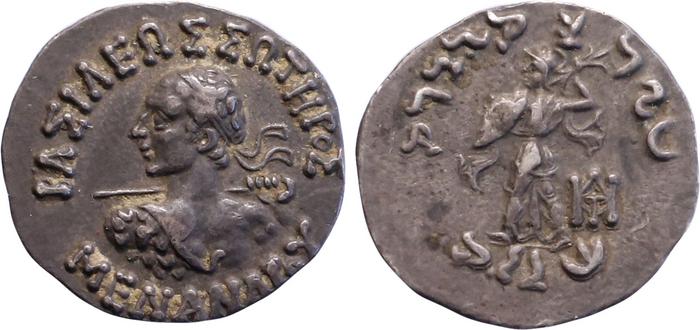 Menander I of Bactria rev