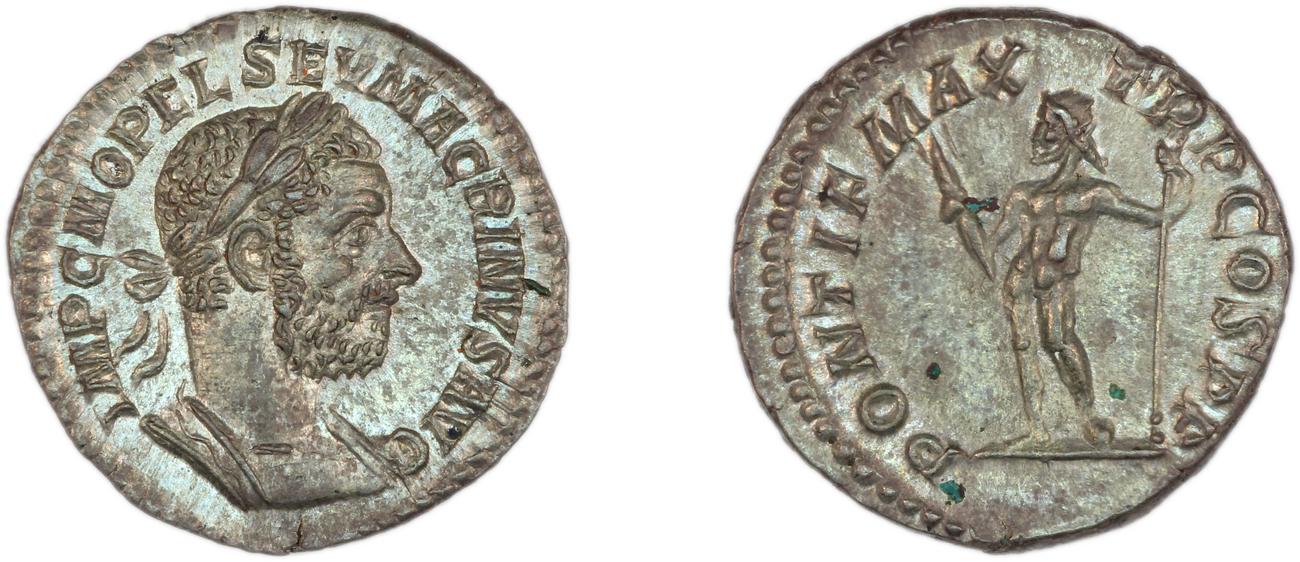 RIC IV Macrinus 15, аверс, bm