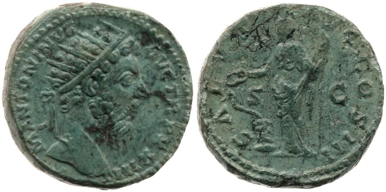 аверс RIC III Marcus Aurelius 965